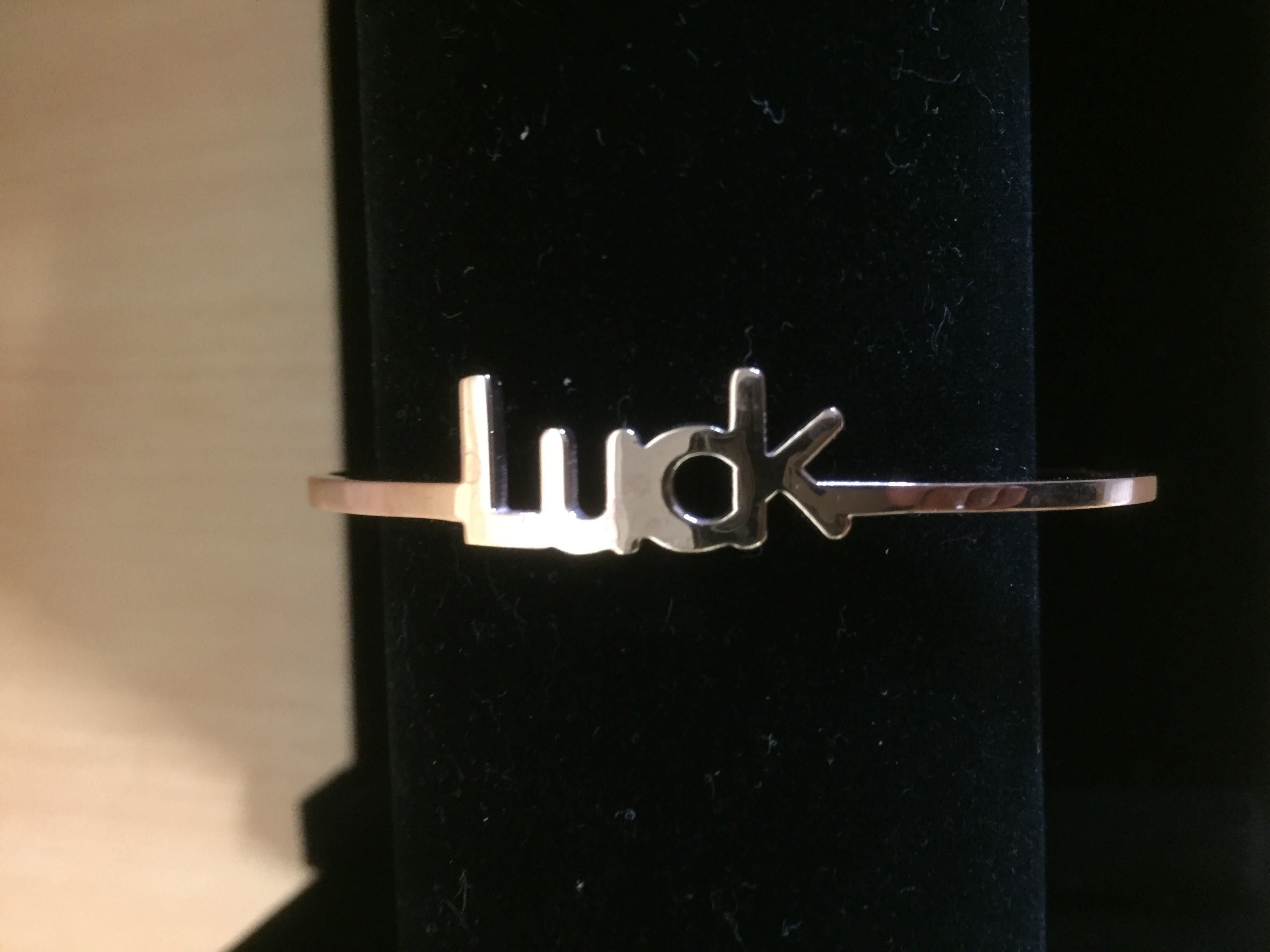 Stainless steel armband Luck roze