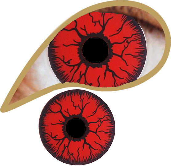 Red Rage mini sclera ooglenzen voor 3 maanden