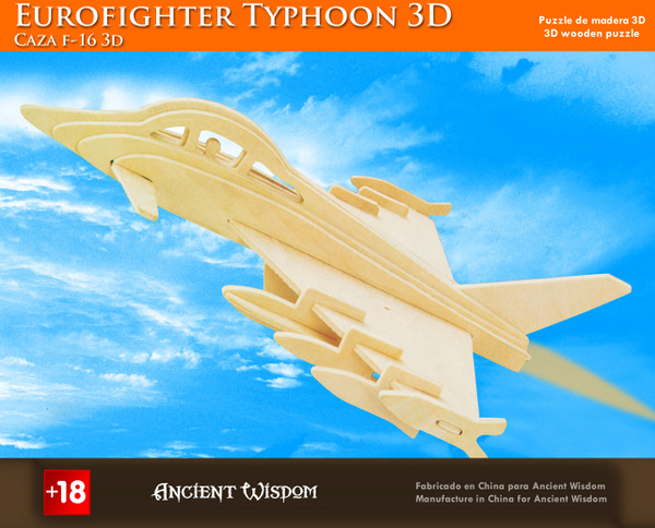 Houten 3d puzzle Eurofighter typhoon