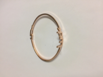 Stainless steel armband Luck roze
