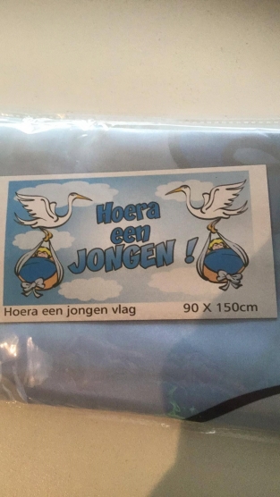 Gevelvlag voor geboorte jongen 90x150cm