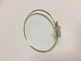 Armband strass ster nikkelvrij goud