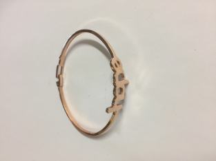 Stainless steel armband Hope roze