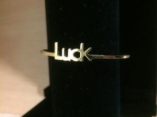 Stainless steel armband Luck goud