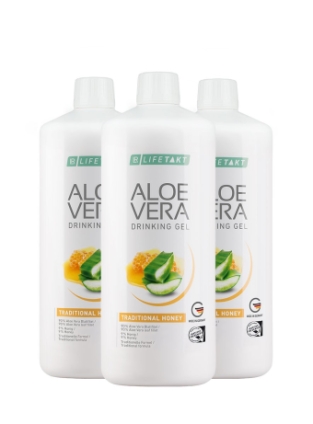 Aloe Vera Drinking Gel Traditioneel met Honing Maandset